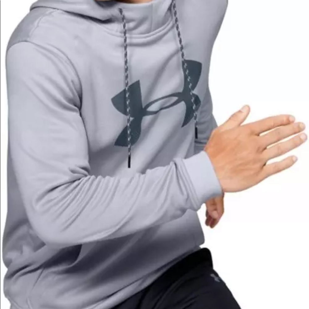 Men's Grey Under Armour Fleece Big Logo Hoodie
